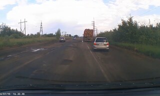 Автохамы Братска: обгон по встречке