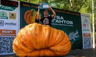 Школьник из Приангарья вырастил 800-килограммовую тыкву и победил на ВДНХ
